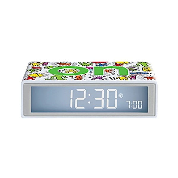 Digitális asztali ébresztőóra Flip+ Lexon x Keith Haring - Happy – Lexon