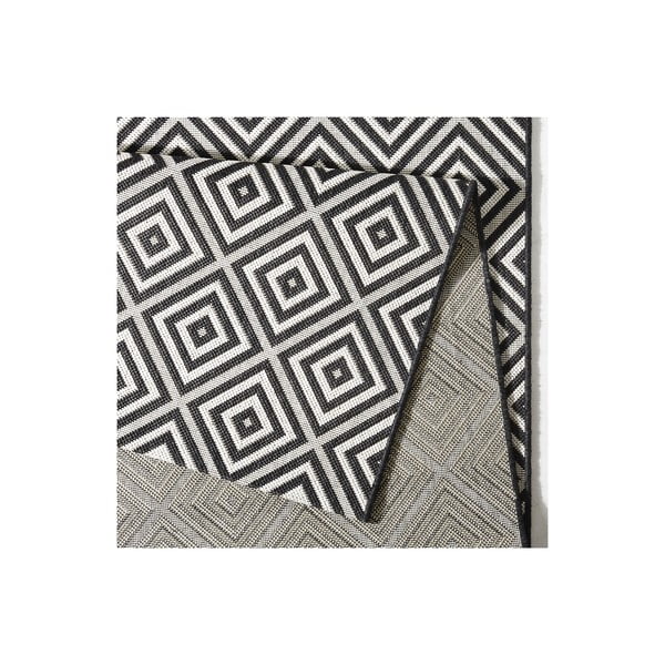 Karo fekete-fehér kültéri szőnyeg, 200 x 290 cm - NORTHRUGS-image-2