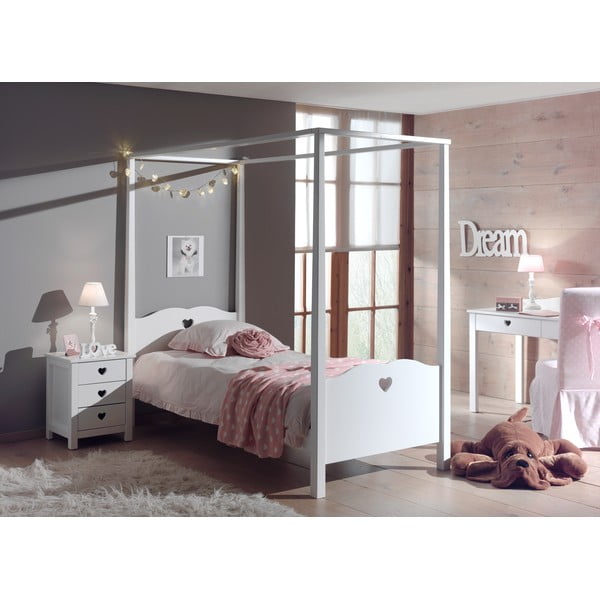 Amori fehér gyerek éjjeliszekrény - Vipack-image-1