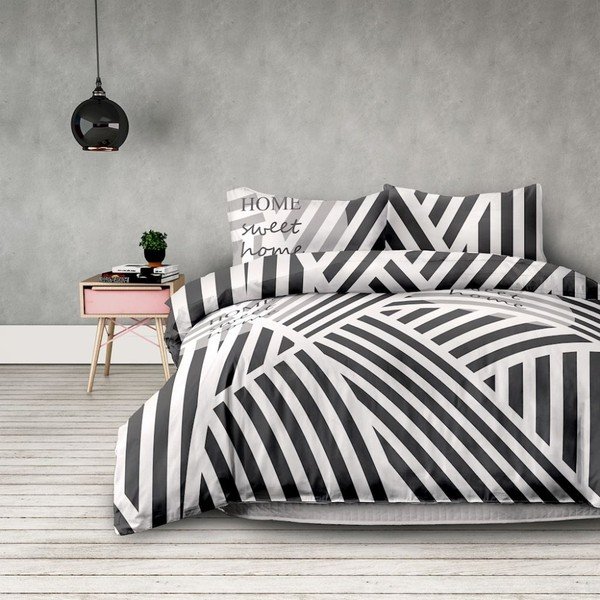 Averi Sweet Home Light pamut paplanhuzat és 2 db párnahuzat szett, 200 x 200 cm + 63 x 63 cm - AmeliaHome-image-1