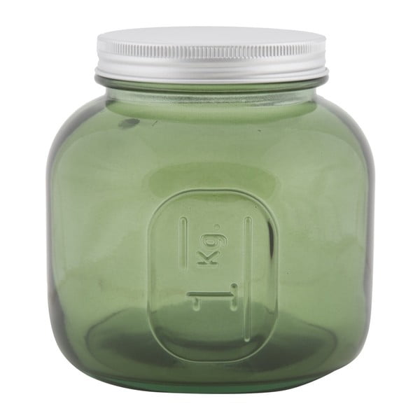 Coperchio zöld újrahasznosított üveg tárolóedény, ⌀ 13 cm - Mauro Ferretti