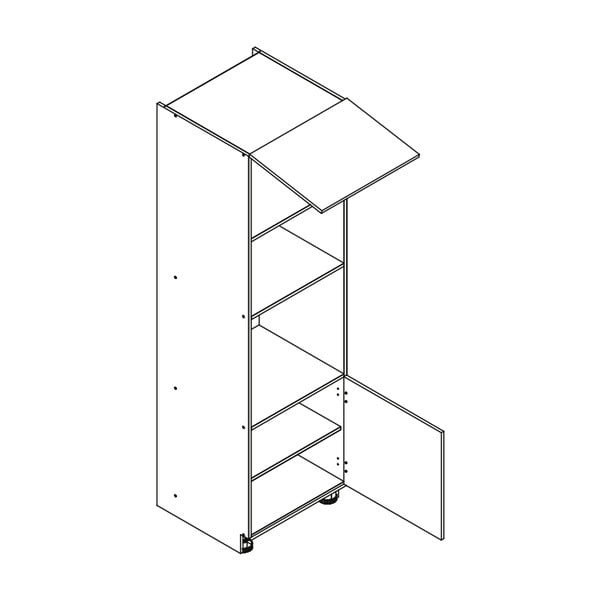 Magas konyhaszekrény beépíthető sütőhöz és mikrohullámú sütőhöz (szélesség 60 cm) Kai – STOLKAR-image-2