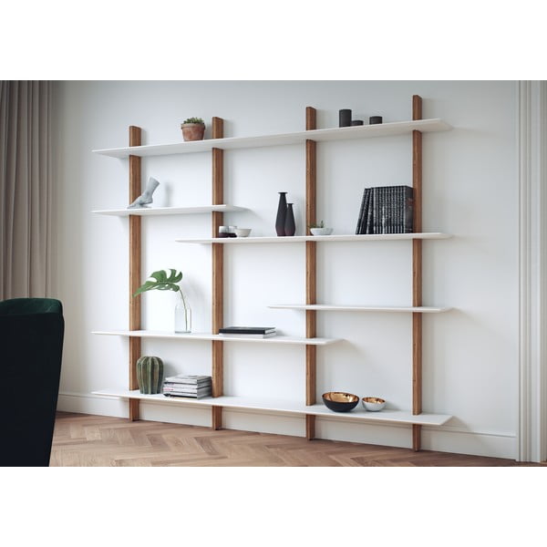 Bridge fehér polc tölgyfa szerkezettel - Tenzo-image-4