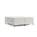 Világosszürke ágyneműtartós boxspring ágy 160x200 cm Araya – Maison de Rêve