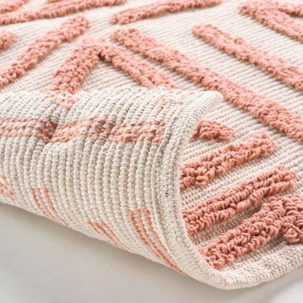 Rózsaszín-krémszínű mosható szőnyeg 60x90 cm Athena – douceur d'intérieur-image-3