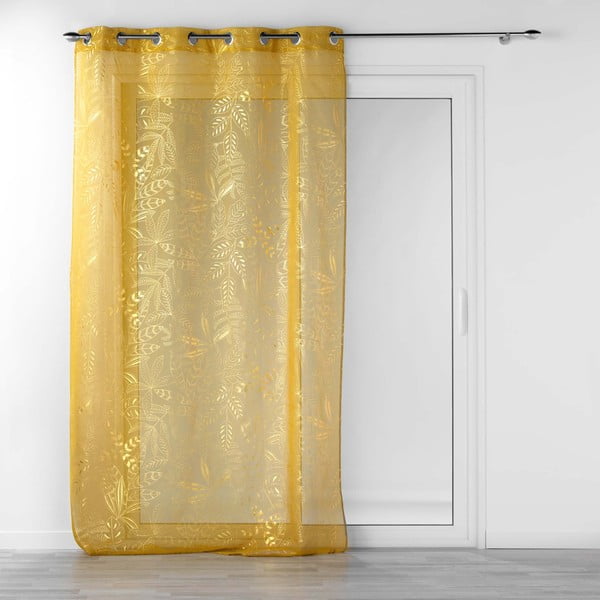 Sárga átlátszó függöny 140x280 cm Belflor – douceur d'intérieur