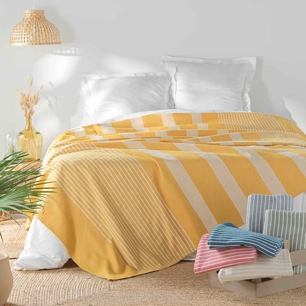 Sárga ágytakaró 220x240 cm Adele – douceur d'intérieur-image-3