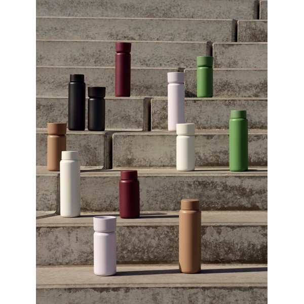 Borvörös rozsdamentes acél termobögre 400 ml Singles – Zone-image-3