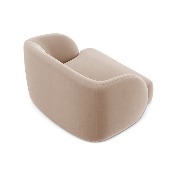 Bézs bársony fotel Miley – Micadoni Home-image-4