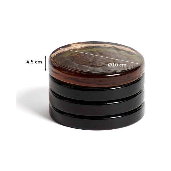 Sötétbarna üveg poháralátét Obila – Kave Home-image-4