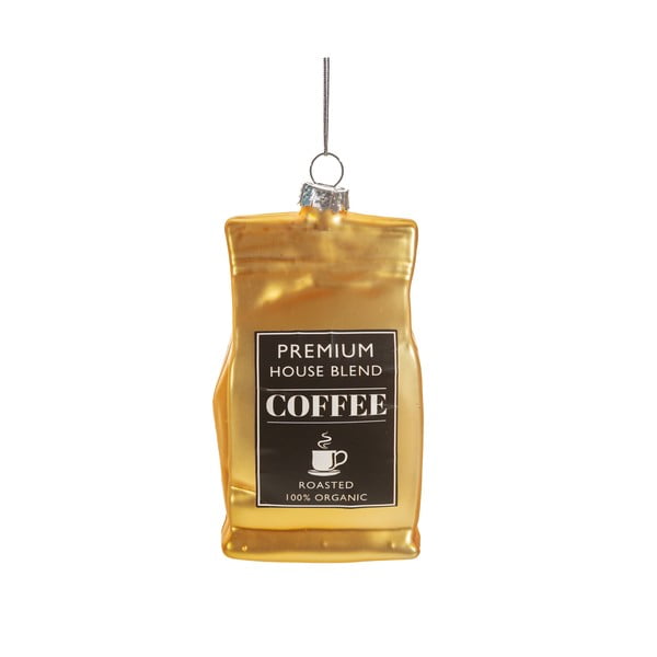 Üveg karácsonyfadísz Coffee – Sass & Belle