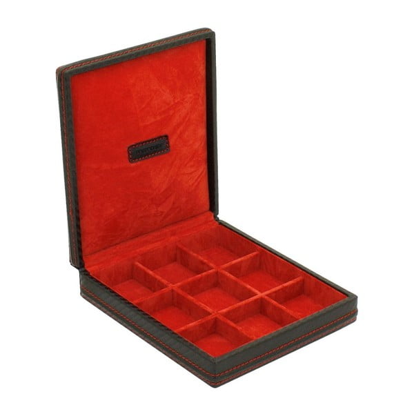 Carbon piros mandzsettatartó doboz - Friedrich Lederwaren