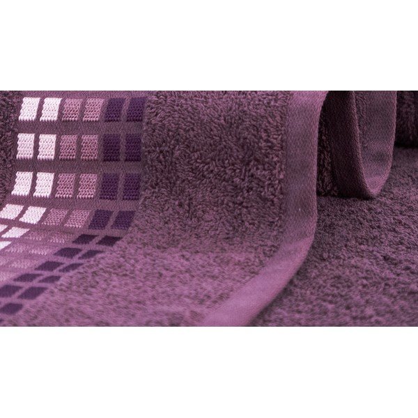 Sötétlila pamut törölköző 50x100 cm Darwin – My House-image-1