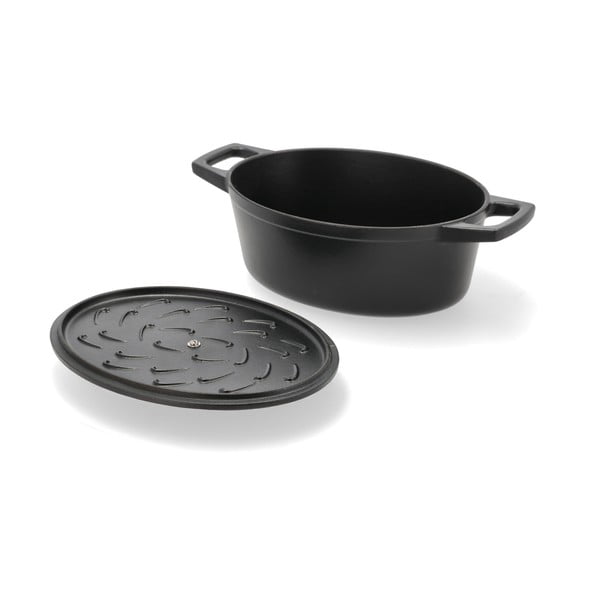 Indukciós tűzhelyhez alkalmas öntöttvas edény fedővel 3,8 l – Holm-image-3