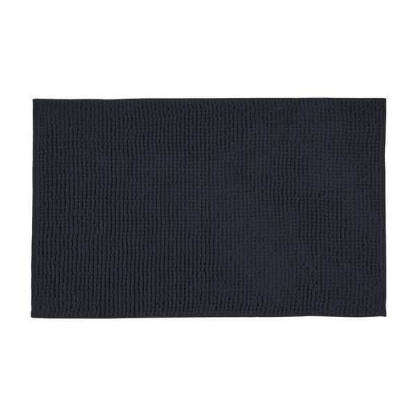 Sötétkék textil fürdőszobai kilépő 50x80 cm Chenille – Allstar