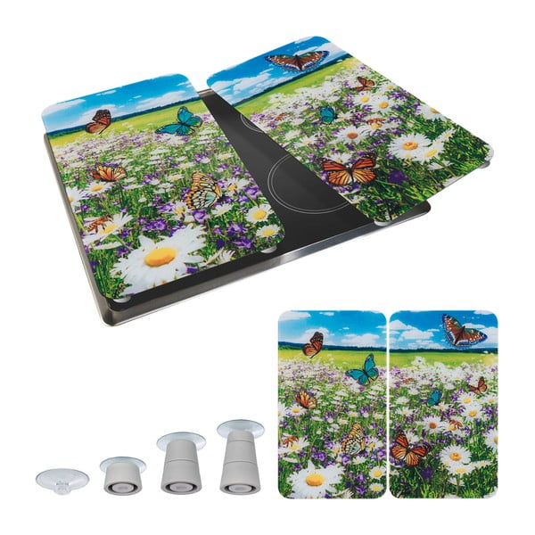 Edzett üveg tűzhely fedőlap szett 2 db-os 52x30 cm Summer Meadow – Maximex-image-2