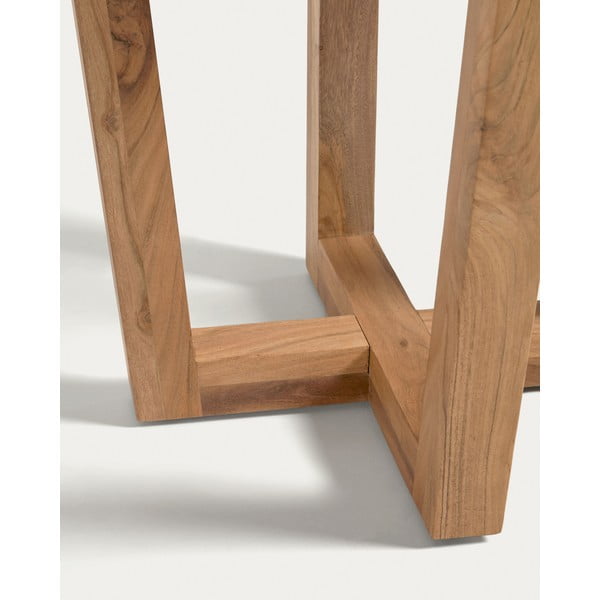 Natúr színű akácfa kerek étkezőasztal ø 90 cm Nahla – Kave Home-image-3