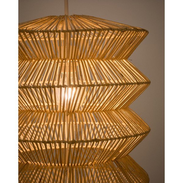 Natúr színű függőlámpa rattan búrával Dakit – Kave Home-image-2