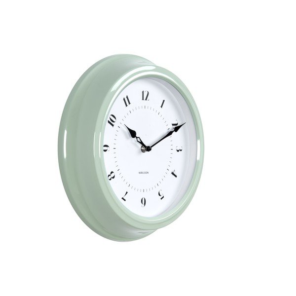 Fifties zöld falióra, átmérője 30 cm - Karlsson-image-1