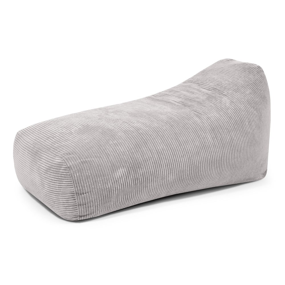 Világosszürke kordbársony babzsákfotel Snug Long 140  SLOWDOWN