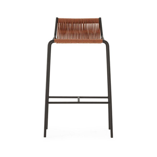 Terrakotta színű fém bárszék (ülésmagasság 65 cm) Emily – Marckeric-image-4