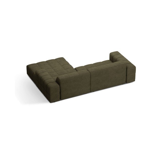 Khaki zsenília sarokkanapé (jobb oldali-heverő résszel) Chicago – Cosmopolitan Design-image-2