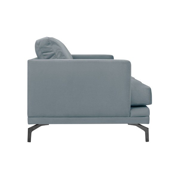 Jupiter szürke háromszemélyes kanapé, fekete lábakkal - Windsor & Co Sofas-image-3
