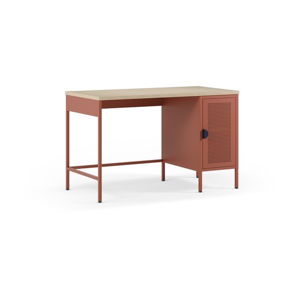 Íróasztal tölgyfa dekoros asztallappal 60x120 cm Sayla – Marckeric