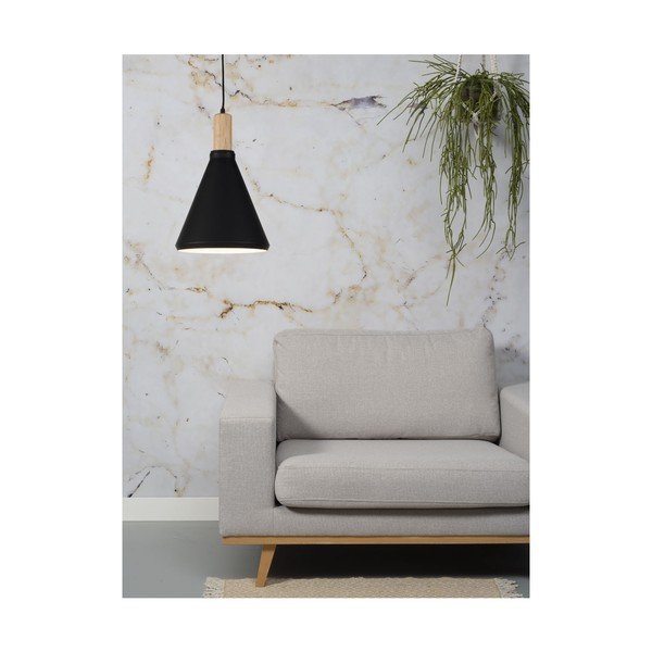 Fekete-natúr színű függőlámpa fém búrával ø 25 cm Melbourne – it's about RoMi-image-2