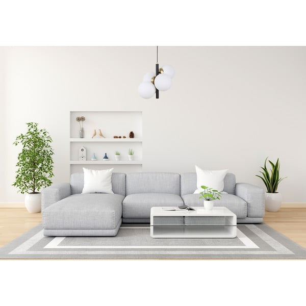 Fehér-fekete függőlámpa üveg búrával ø 15 cm Forte – Squid Lighting-image-1