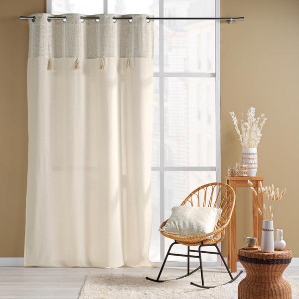 Natúr színű függöny 140x240 cm Island – douceur d'intérieur-image-1