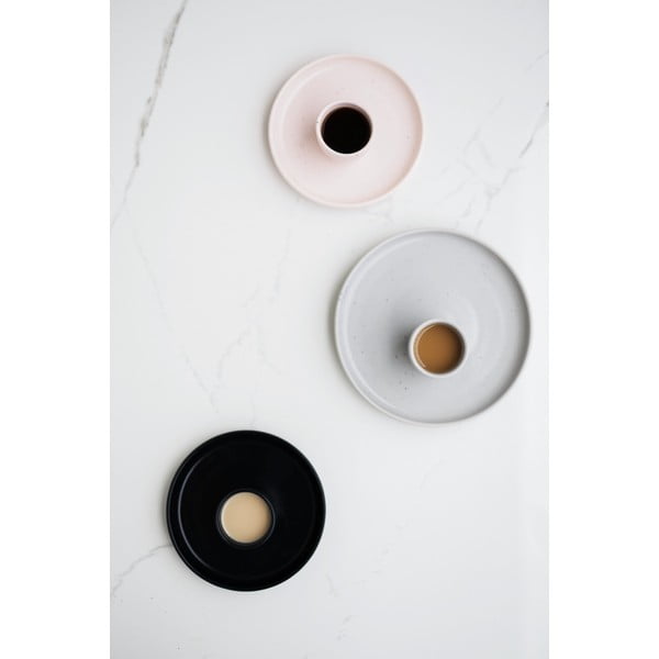 Luna fekete agyagkerámia desszertes tányér ø 17 cm - ÅOOMI-image-1