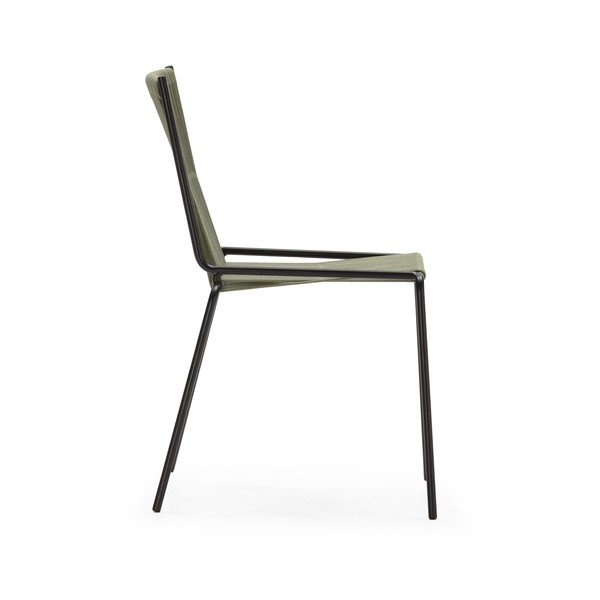 Zöld fém rakásolható étkezőszék szett 2 db-os Emily – Marckeric-image-4