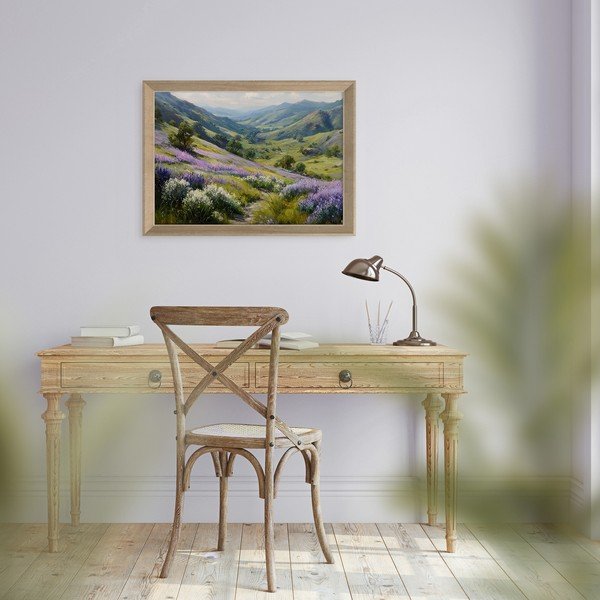 Nyomtatott keretezett kép 75x56 cm Violet Hills – Styler-image-2