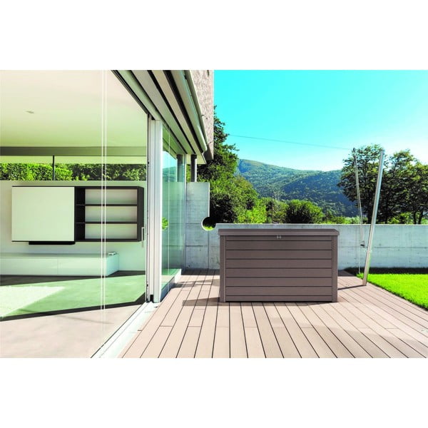 Barna műanyag kerti tárolódoboz Ontario – Keter-image-2