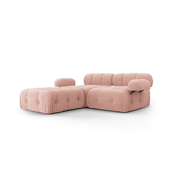 Világos rózsaszín sarokkanapé Ferento – Cosmopolitan Design-image-1