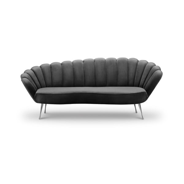 Varenne sötétszürke bársony aszimmetrikus kanapé, 224 cm - Interieurs 86