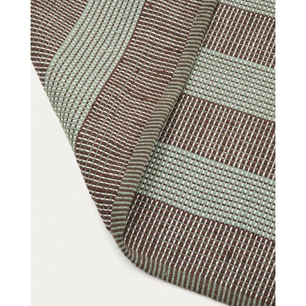 Mentazöld-barna kültéri szőnyeg újrahasznosított szálakból 200x300 cm Fonol – Kave Home-image-1