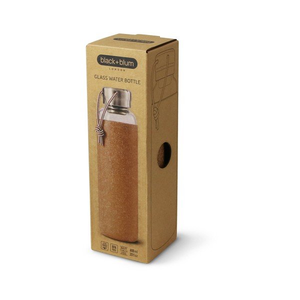 G-Bottle üveg vizespalack bézs szilikon tartóval, 600 ml - Black + Blum-image-2