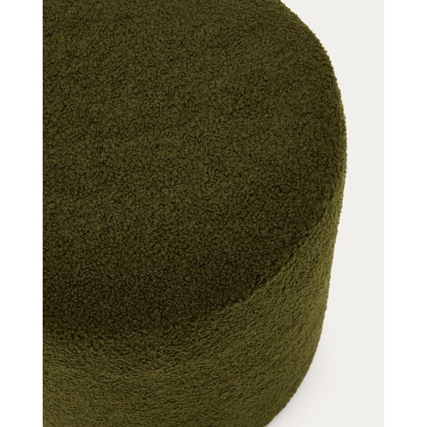 Zöld buklé puff Kaeli – Kave Home-image-1