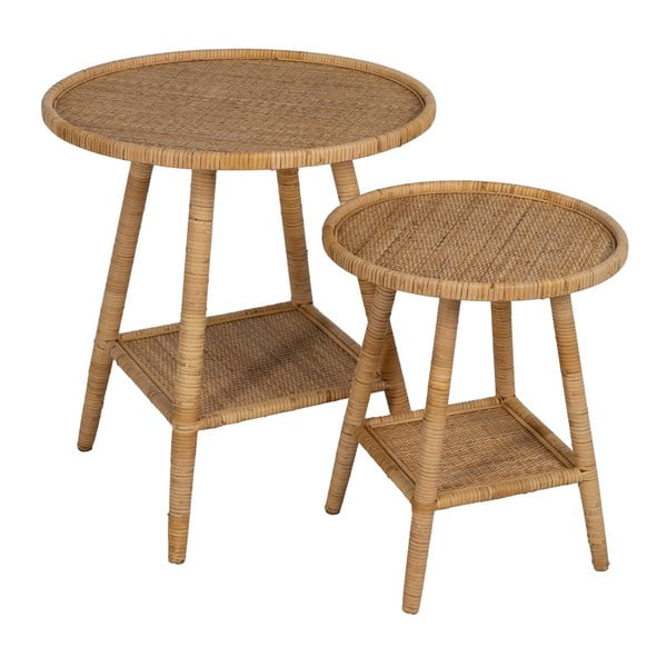 Rattan kerek tárolóasztal ø 45 cm – Ixia-image-2