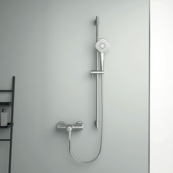 Fényes ezüstszínű csaptelep zuhanyhoz, fali Ceraline – Ideal Standard-image-3