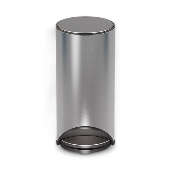 Fényes ezüstszínű rozsdamentes acél pedálos szemetes 30 l Arc – Joseph Joseph