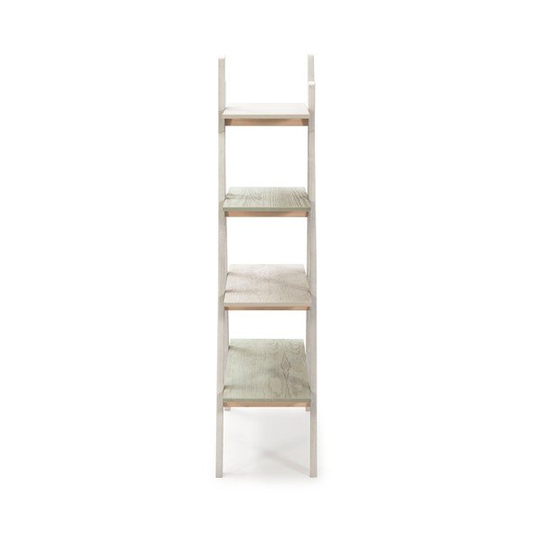 Perlé fehér gyerek könyvespolc borovi fenyő konstrukcióval - Marckeric-image-3