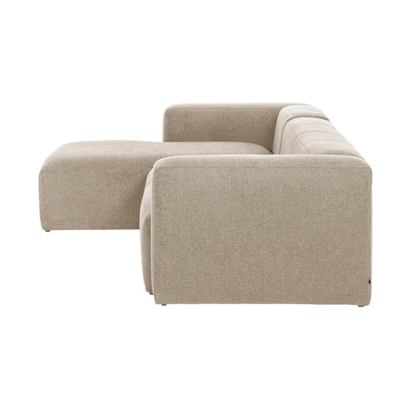 Bézs sarokkanapé (bal oldali) Blok – Kave Home-image-3