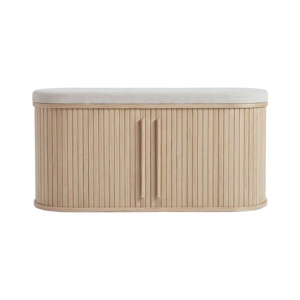 Natúr színű párnázott pad Meta – Unique Furniture