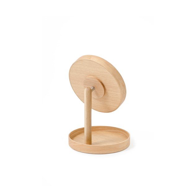 Cosmos kozmetikai tükör tölgyfa kerettel, ø 25 cm - Wireworks-image-3