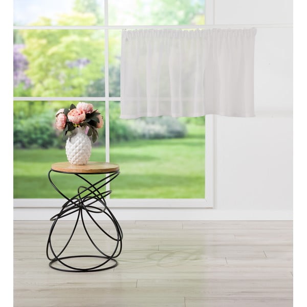 Fehér voile fényáteresztő függöny 150x50 cm Avenue – Mendola Fabrics-image-4