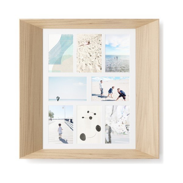 Natúr színű fa fali képkeret 50x50 cm Lookout – Umbra-image-4