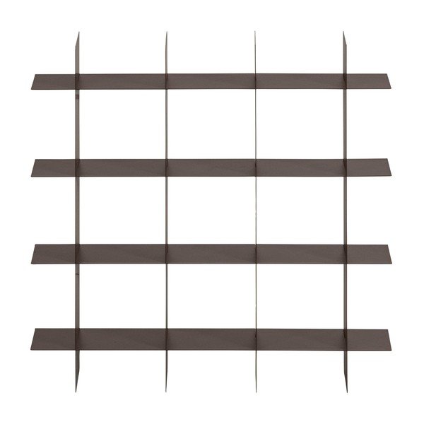 Barna többszintes fém fali polc 60 cm Brik – WOOOD-image-2